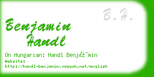 benjamin handl business card